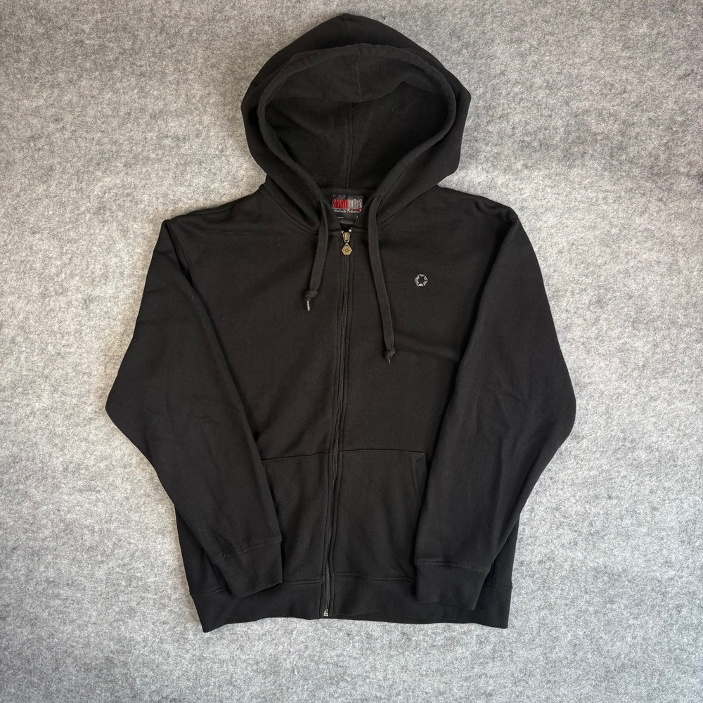 Southpole Authentic Collection Black Full Zip Hoodie Mens Large Embroidered Logo